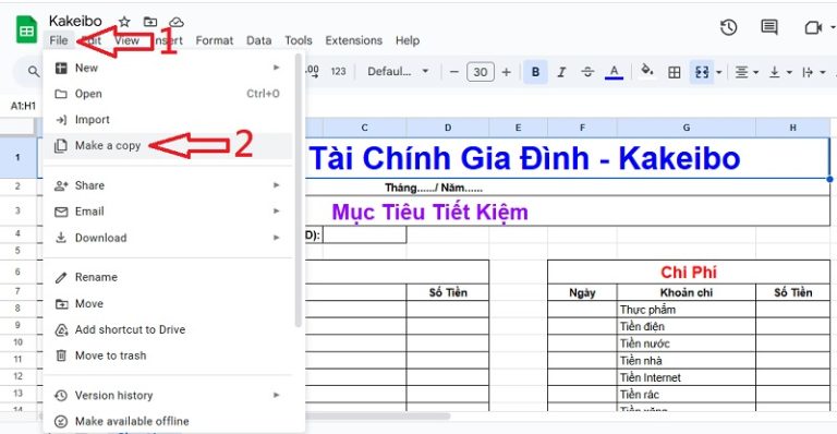 Sổ tay Kakeibo – Quản lý tài chính PDF | Excel | GG Sheet