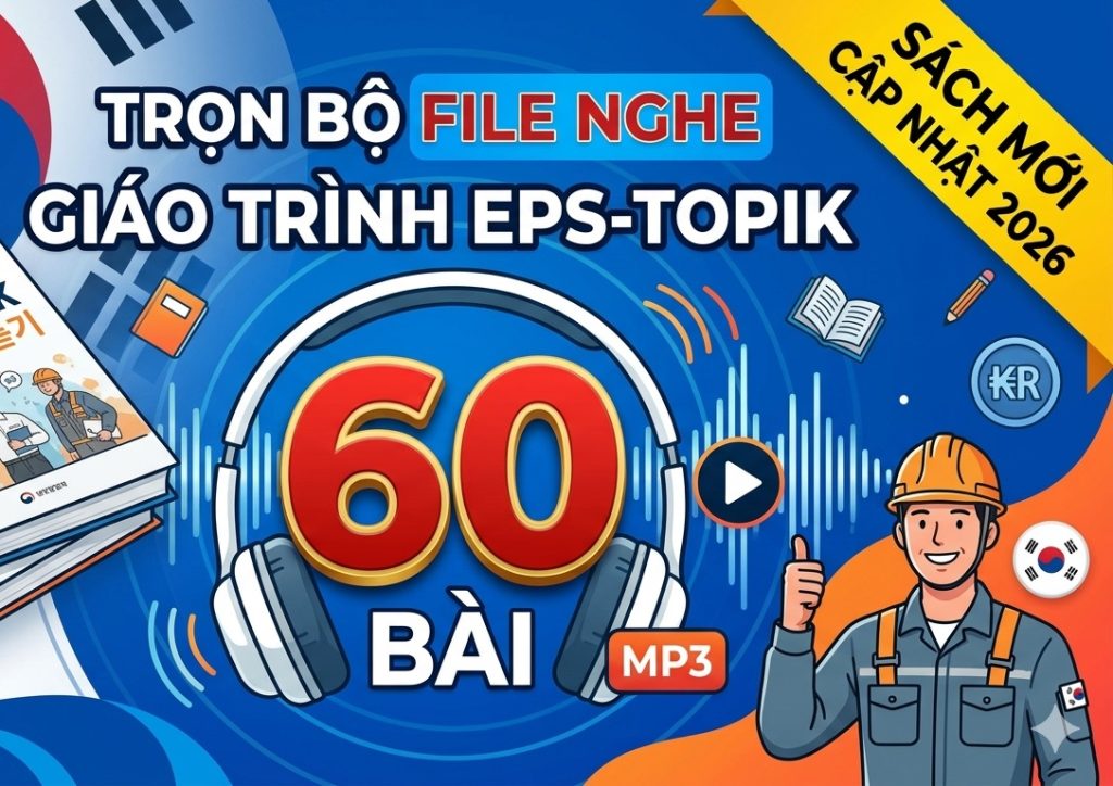 Tải Trọn Bộ File Nghe 60 Bài Giáo Trình EPS-TOPIK (Sách Mới)